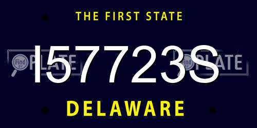 I57723S Delaware License Plate