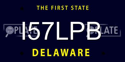 I57LPB Delaware License Plate