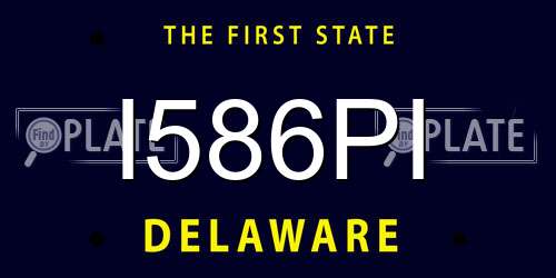 I586PI Delaware License Plate