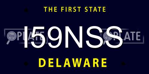 I59NSS Delaware License Plate