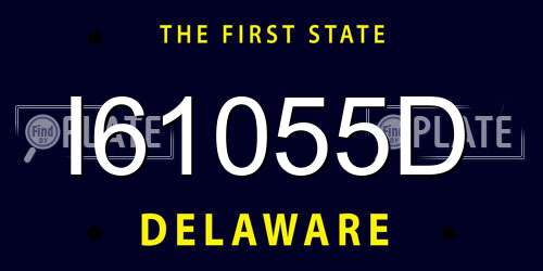 I61055D Delaware License Plate