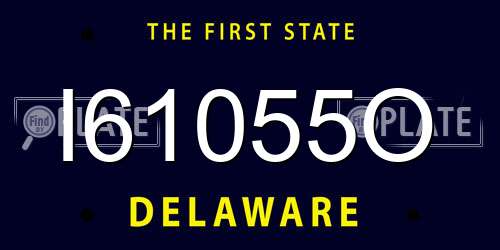 I61055O Delaware License Plate