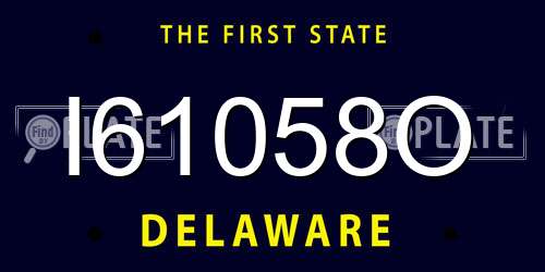 I61058O Delaware License Plate