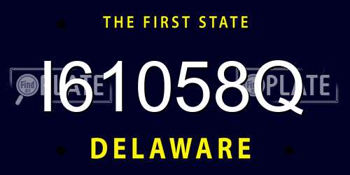 I61058Q Delaware License Plate