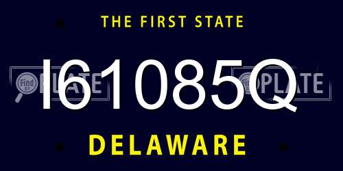 I61085Q Delaware License Plate