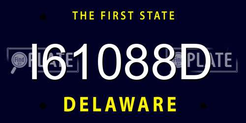 I61088D Delaware License Plate