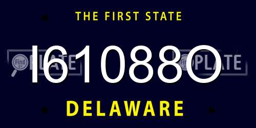 I61088O Delaware License Plate