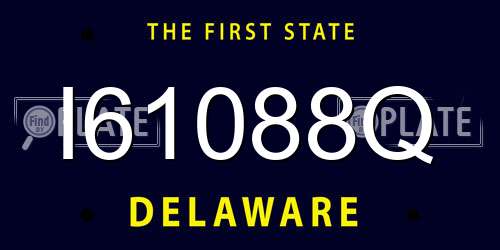 I61088Q Delaware License Plate