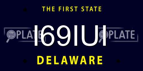 I69IUI Delaware License Plate