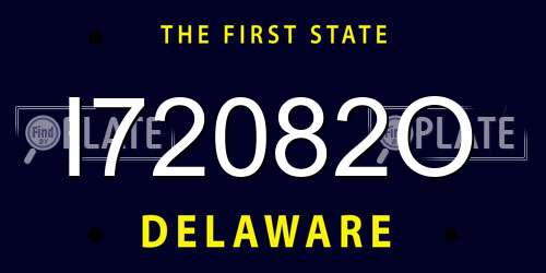 I72082O Delaware License Plate