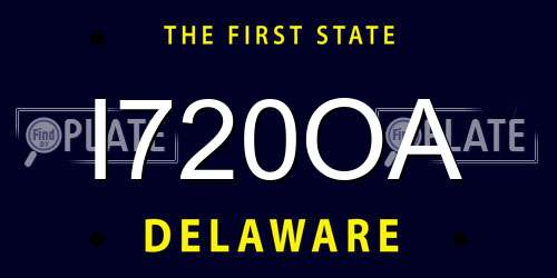 I720OA Delaware License Plate