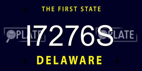 I7276S Delaware License Plate