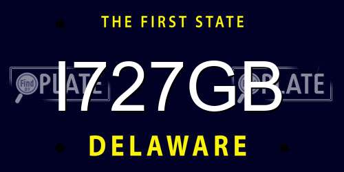 I727GB Delaware License Plate