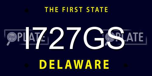 I727GS Delaware License Plate