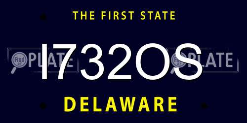I732OS Delaware License Plate