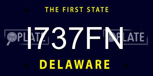 I737FN Delaware License Plate
