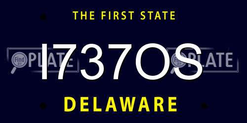I737OS Delaware License Plate