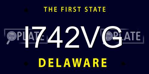I742VG Delaware License Plate