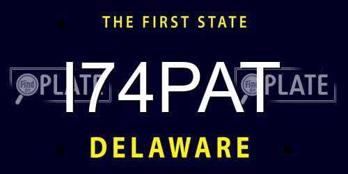 I74PAT Delaware License Plate