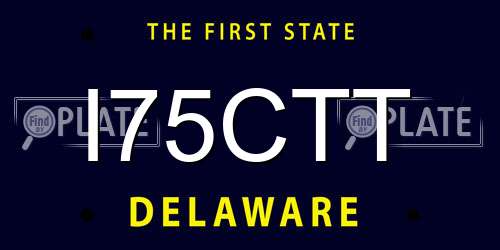 I75CTT Delaware License Plate