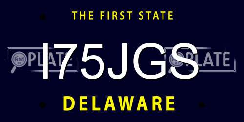I75JGS Delaware License Plate