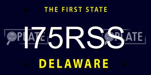 I75RSS Delaware License Plate