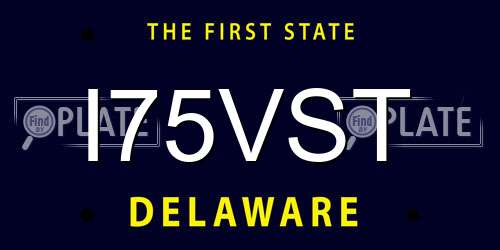 I75VST Delaware License Plate