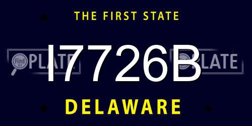 I7726B Delaware License Plate