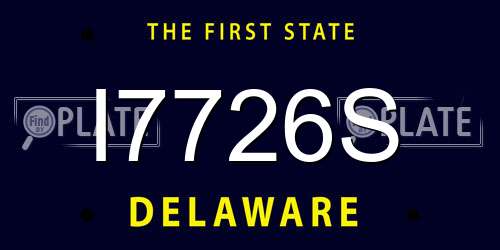 I7726S Delaware License Plate
