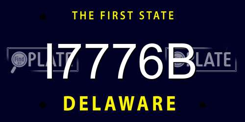 I7776B Delaware License Plate