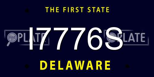I7776S Delaware License Plate