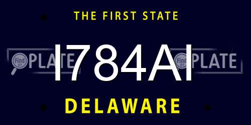 I784AI Delaware License Plate