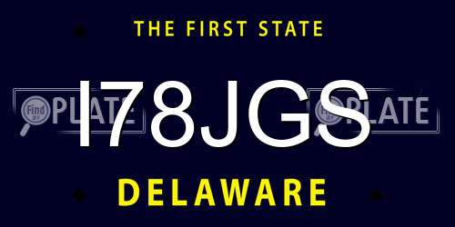 I78JGS Delaware License Plate