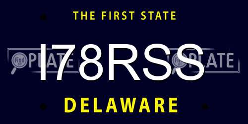 I78RSS Delaware License Plate