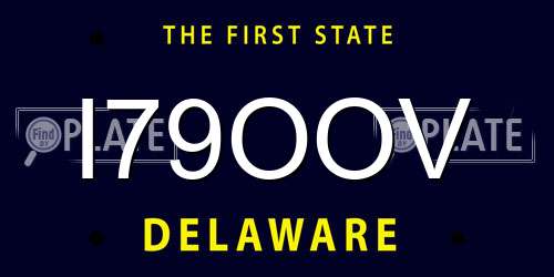 I79OOV Delaware License Plate