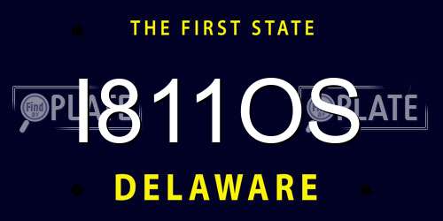 I811OS Delaware License Plate