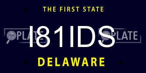 I81IDS Delaware License Plate