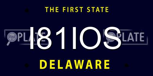 I81IOS Delaware License Plate