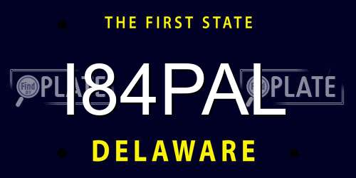 I84PAL Delaware License Plate