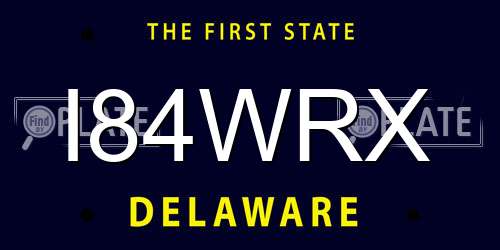 I84WRX Delaware License Plate