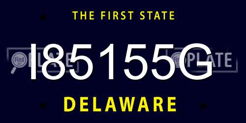 I85155G Delaware License Plate