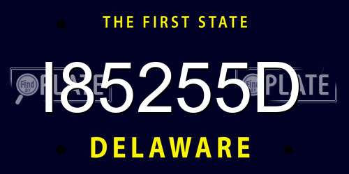 I85255D Delaware License Plate