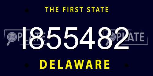 I855482 Delaware License Plate