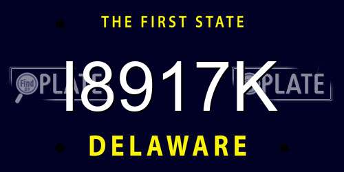 I8917K Delaware License Plate