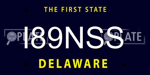 I89NSS Delaware License Plate