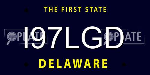 I97LGD Delaware License Plate