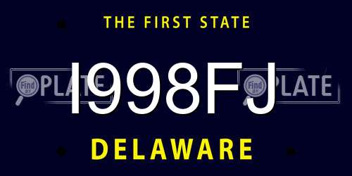 I998FJ Delaware License Plate