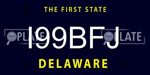I99BFJ Delaware License Plate