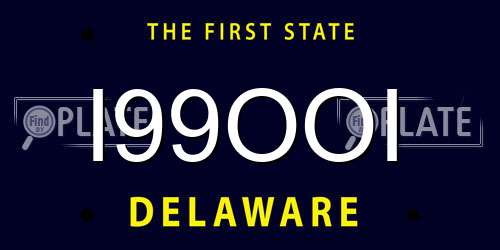 I99OOI Delaware License Plate