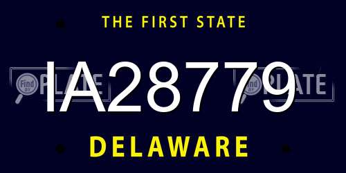 IA28779 Delaware License Plate